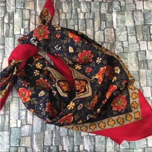 Floral Print Square Scarf